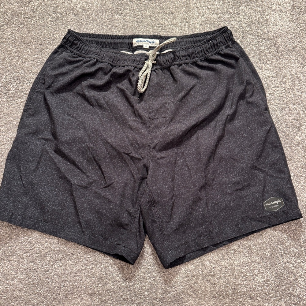 Maamgic Swim Trunks Mens XL Charcoal Heathered Stretch Quick Dry Board Shorts